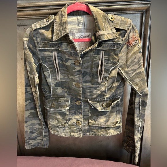 women camo lightweight casual short jacket - Picture 3 of 9